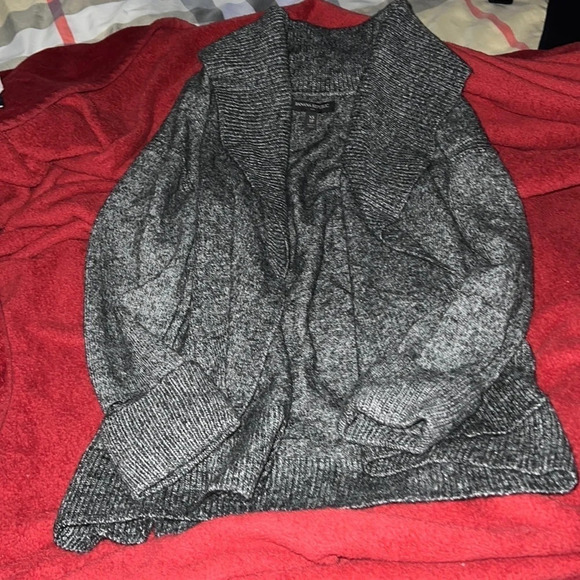 Banana Republic charcoal grey knit open  cardigan Sz XS - Picture 5 of 15